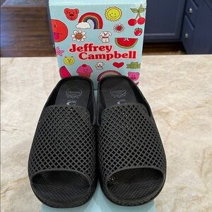 Jeffrey Campbell black slides